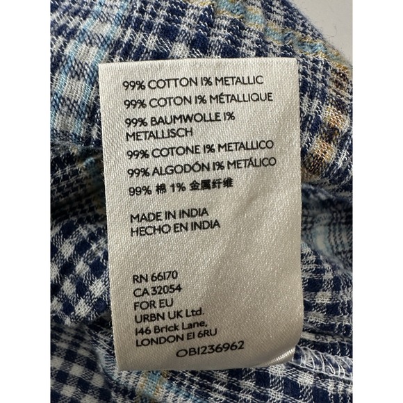 Anthropologie Pilcro Top Women's Large Plaid Long Sleeve Classic Career Stretch - Picture 8 of 12